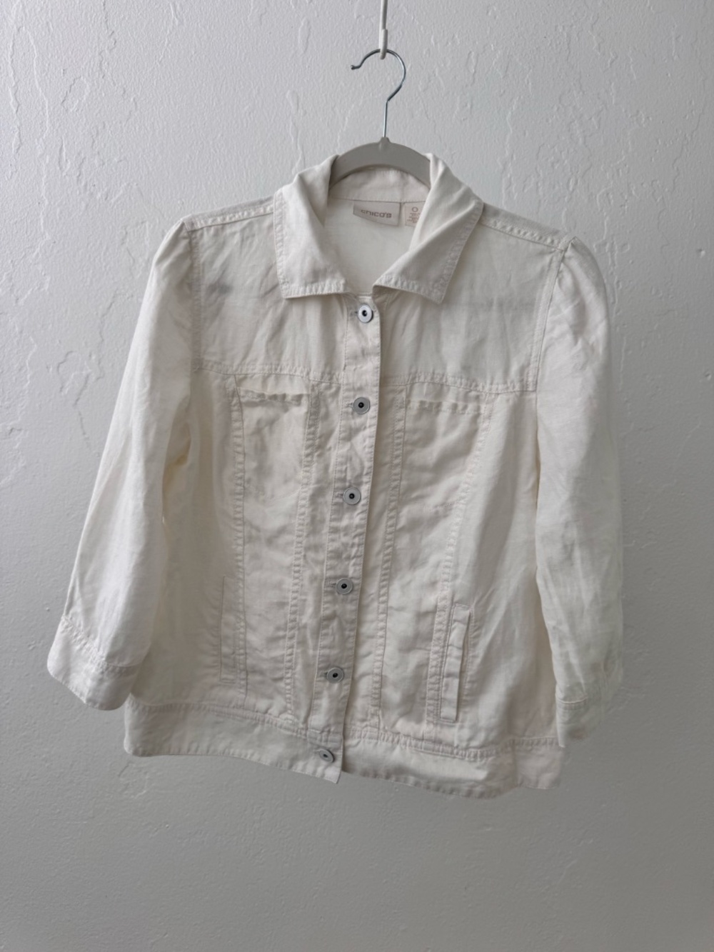 Chico's White Linen Jacket